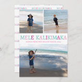 メレカリキマカハワイアンクリスマスフォトコラージュ シーズンカード (正面/裏面)