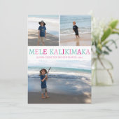 メレカリキマカハワイアンクリスマスフォトコラージュ シーズンカード (スタンド正面)