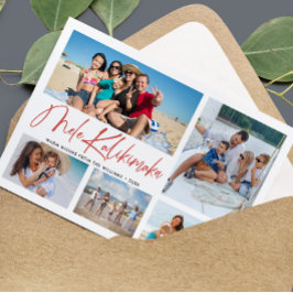 メレカリキマカハワイアンクリスマスフォトコラージュ シーズンカード