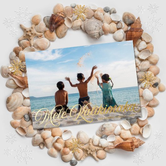 メレカリキマカハワイアンクリスマスフォト金ゴールドカード 箔シーズンカード