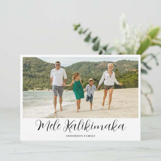 メレカリキマカハワイアンクリスマスフォト シーズンカード (スタンド正面)