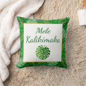 メレカリキマカハワイアンクリスマスライツホリデー クッション (ブランケット)