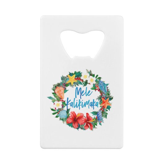 メレカリキマカハワイアンクリスマスリース クレジットカード栓抜き (裏面)