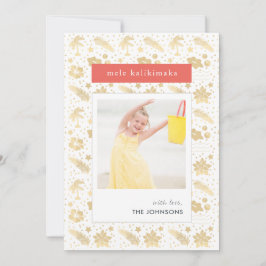 メレカリキマカハワイアンクリスマスレッドフォトカード シーズンカード