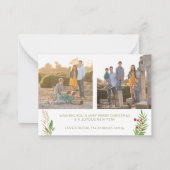 メレカリキマカハワイアンクリスマス3フォトホリデー ノートカード (裏面)