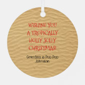 メレカリキマカハワイアンクリスマス メタルオーナメント (裏面)