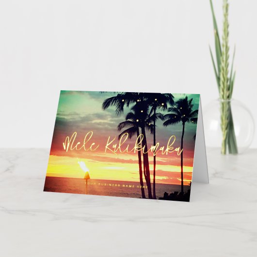 メレカリキマカハワイアンサンセット企業の 箔シーズンカード (正面)