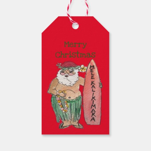 メレカリキマカハワイアンサンタ ギフトタグ (裏面)