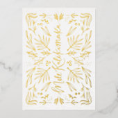 メレカリキマカハワイアントロピカルクリスマスカード 箔招待状 (正面)