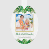 メレカリキマカハワイアントロピカルクリスマスフォト オーナメント (正面)