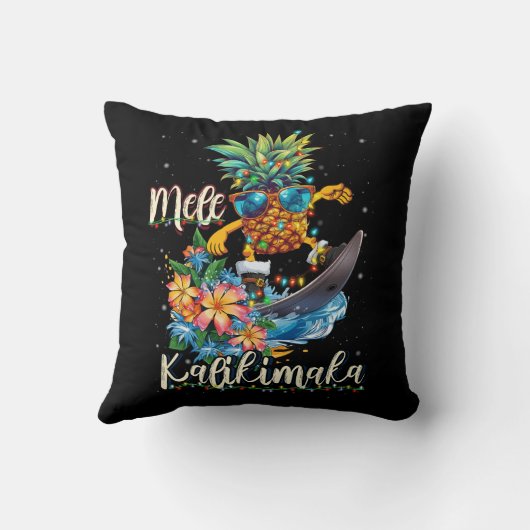 メレカリキマカハワイアンパイナップルサーフィンリディング クッション (裏面)