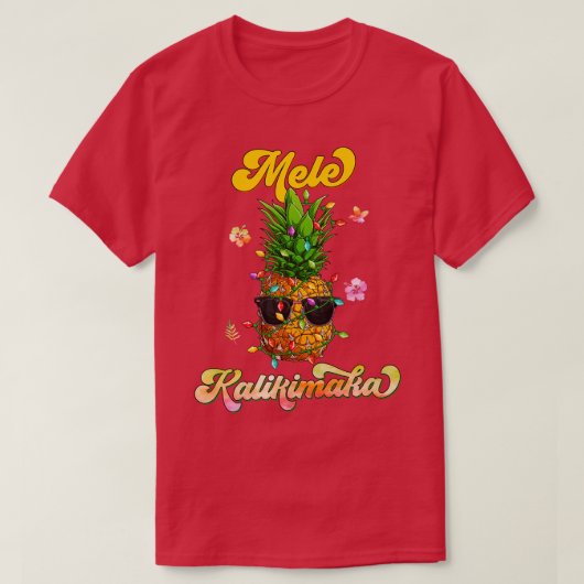 メレカリキマカハワイアンメリークリスマスハワイME Tシャツ (デザイン正面)