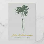 メレカリキマカハワイアンメリークリスマスパーム 箔シーズンカード (正面)