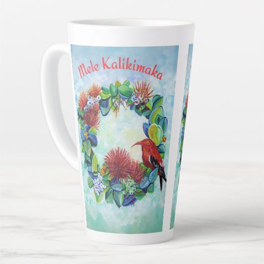 メレカリキマカハワイアンリースラテマグ カフェラテマグ (左アングル)