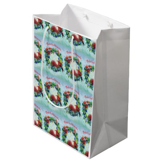 メレカリキマカハワイアンリース ミディアムペーパーバッグ (裏面アングル)