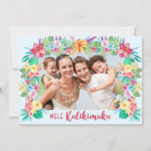メレカリキマカハワイアン熱帯花フォト シーズンカード (正面)