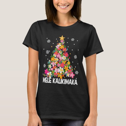 メレカリキマカハワイハワイアンクリスマスクリスマスギル Tシャツ (正面)