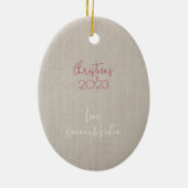 メレカリキマカパインパーソナライズされたクリスマス セラミックオーナメント (裏面)