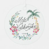 メレカリキマカパーソナライズされたクリスマス飾り メタルオーナメント (正面)