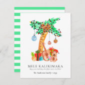 メレカリキマカパームギターハワイアンクリスマス シーズンカード (正面/裏面)