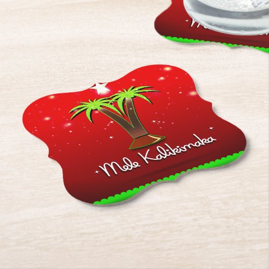メレカリキマカパームツリーforクリスマス ペーパーコースター (アングル)