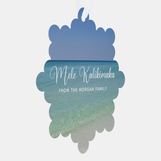 メレカリキマカビューティフルカスタムビーチクリスマス オーナメントカード (右)