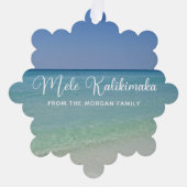 メレカリキマカビューティフルカスタムビーチクリスマス オーナメントカード (正面)