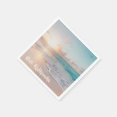 メレカリキマカビューティフルビーチクリスマスホリデー スタンダードカクテルナプキン (角)