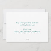 メレカリキマカビーチクリスマスシックティール（緑がかった色）写真 シーズンカード (裏面)