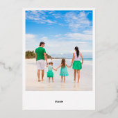 メレカリキマカビーチファミリーフォトコラージュ金ゴールド 箔シーズンカード (裏面)