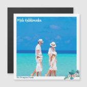 メレカリキマカビーチ写真クリスマスマグネットカード (正面/裏面)