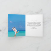 メレカリキマカビーチ写真家族の手紙を折り畳んだ シーズンカード (内部)