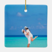 メレカリキマカビーチ2写真トロピカルクリスマス セラミックオーナメント (裏面)