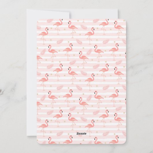 メレカリキマカピンクフラミンゴ写真クリスマス シーズンカード (裏面)