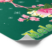 メレカリキマカフラミンゴサンタクリメリースマス ポスター (角)