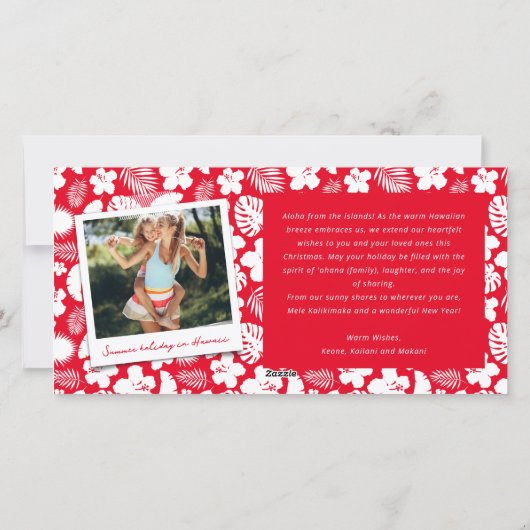 メレカリキマカブラシクリスマス3写真コラージュ シーズンカード (裏面)