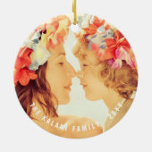 メレカリキマカブラシスクリプトクリスマスツリー写真 セラミックオーナメント (裏面)