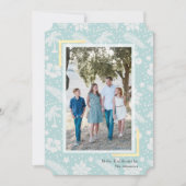 メレカリキマカブルーフォトホリデーカード 招待状 (正面)