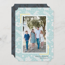 メレカリキマカブルーフォトホリデーカード 招待状