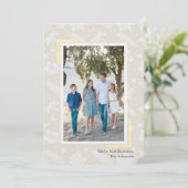 メレカリキマカベージュフォトホリデーカード 招待状 (スタンド正面)