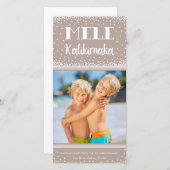 メレカリキマカホリデーフォトカード/ベージュ シーズンカード (正面/裏面)