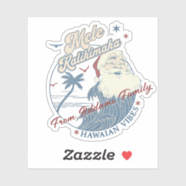 メレカリキマカメリークリスマスハワイトロピカル シール