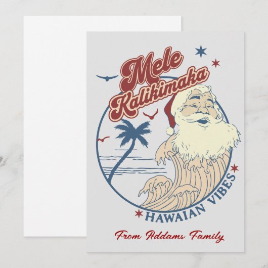 メレカリキマカメリークリスマスフラットホリデーカード シーズンカード (正面/裏面)