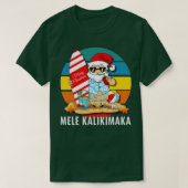 メレカリキマカメリークリスマスレトロハワイアンサン Tシャツ (デザイン正面)