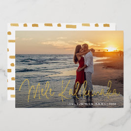 メレカリキマカモダン脚本フォトクリスマス 箔シーズンカード