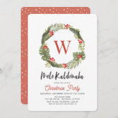 メレカリキマカモノグラムホリデーパーティー招待状 シーズンカード (正面/裏面)