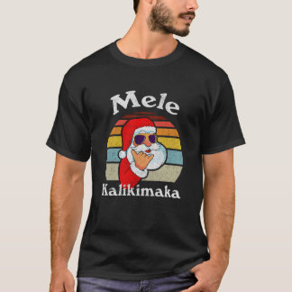 メレカリキマカレトロクリスマスサンタシャハワイ Tシャツ
