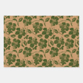 メレカリキマカヴィンテージパラオハワイアンハイビスカス ラッピングペーパーシート (正面2)