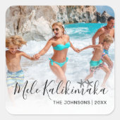 メレカリキマカ写真クリスマス スクエアシール (正面)