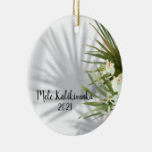 メレカリキマカ写真ハワイアンクリスマスグリーティング セラミックオーナメント (右)